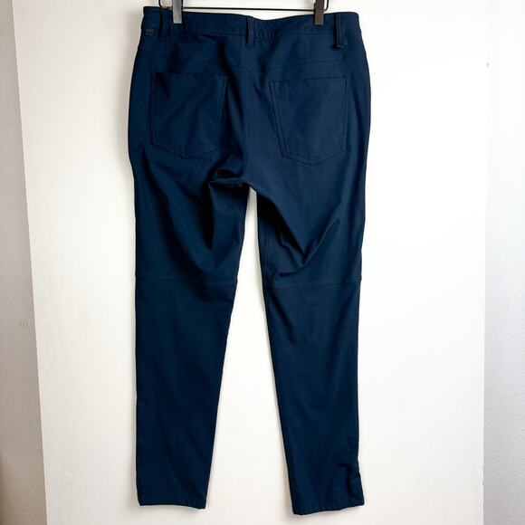 Lululemon ABC Slim Pants Chino Navy Blue Warpstreme - 32x30 32W 30L - Picture 3 of 9